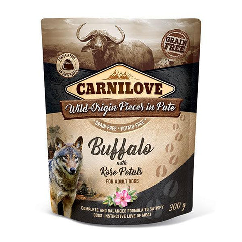 Carnilove Dog Pouch Buffalo With Rose Petals 300g