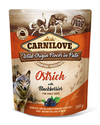 Carnilove Dog Pouch Ostrich With Blackberries 12 x 300g
