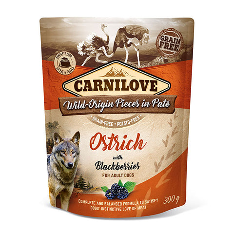 Carnilove Dog Pouch Ostrich With Blackberries 12 x 300g