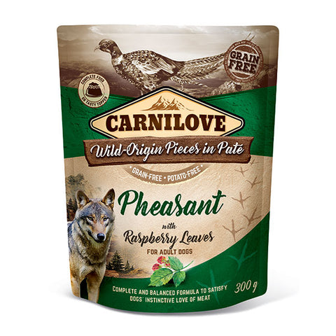 Carnilove Dog Pouch Pheasant With Raspberry Leaves 12 x 300g