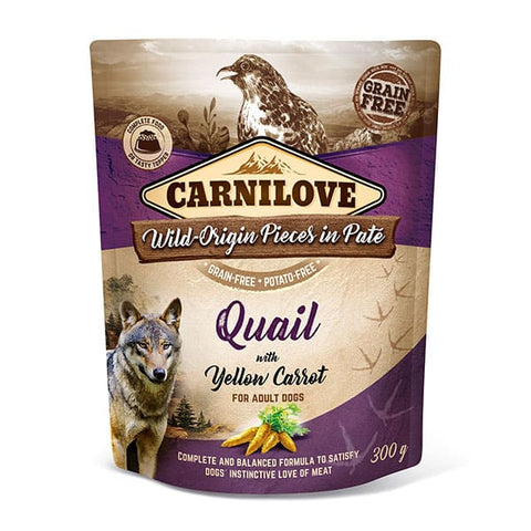 Carnilove Dog Pouch Quail with Yellow Carrot 300g