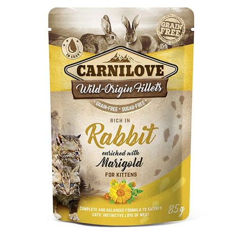 Carnilove Rabbit With Marigold For Kittens Pouch 85g