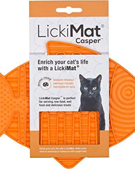 LickiMat Casper Feeding Mat for Cats 22cm Orange