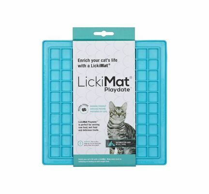 LickiMat Playdate Classic Treat Mat for Cats 20cm Turquoise
