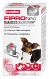 Beaphar FIPROtec combo - Flea, Tick & Biting Lice Treatment for Small Dogs x3