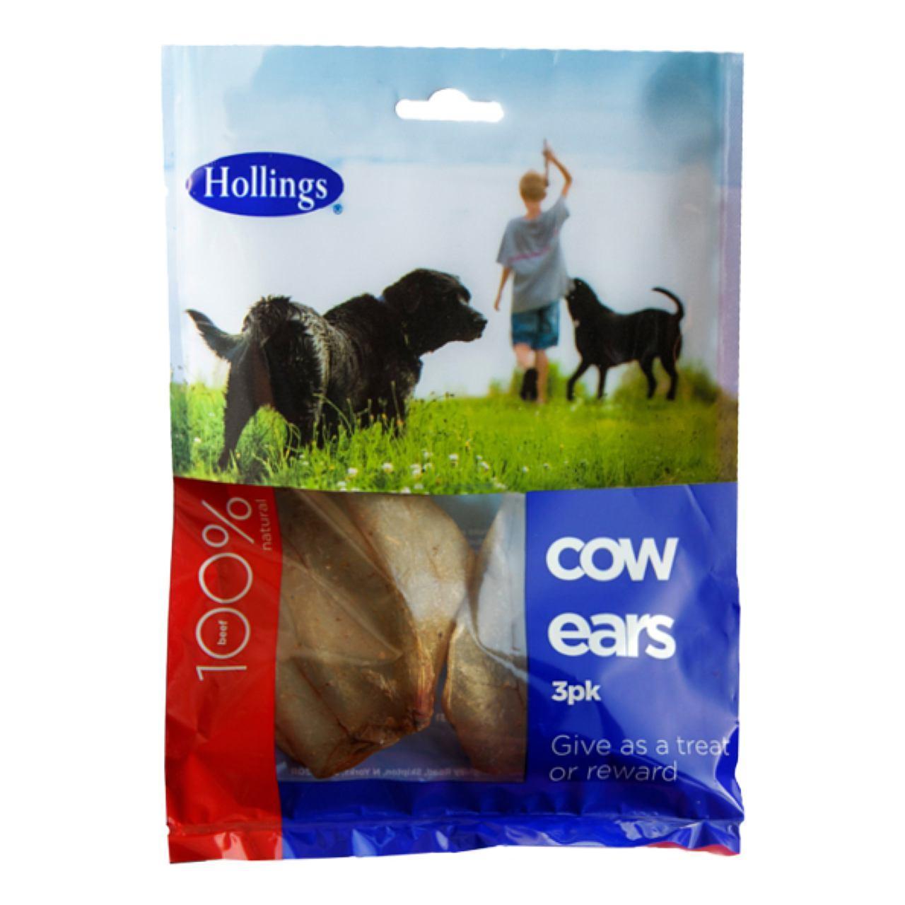 Hollings Dried Cow Ears 3 pack