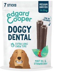 Edgard and Cooper Doggy Dental Sticks - Strawberry  & Mint Oil 240g 7 Pack