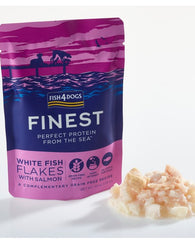 Fish4Dogs Finest White Fish Flakes With Salmon 100g