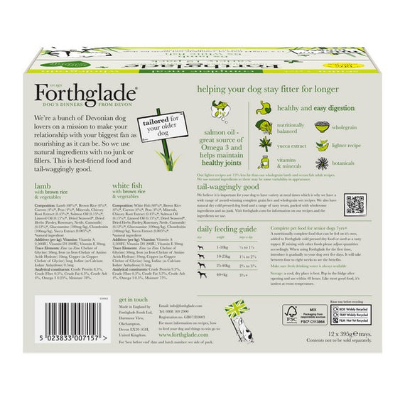 Forthglade dog food feeding guide sales
