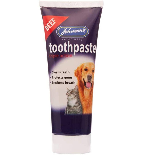 Johnson s Toothpaste for Dogs Cats Beef Flavour 50g