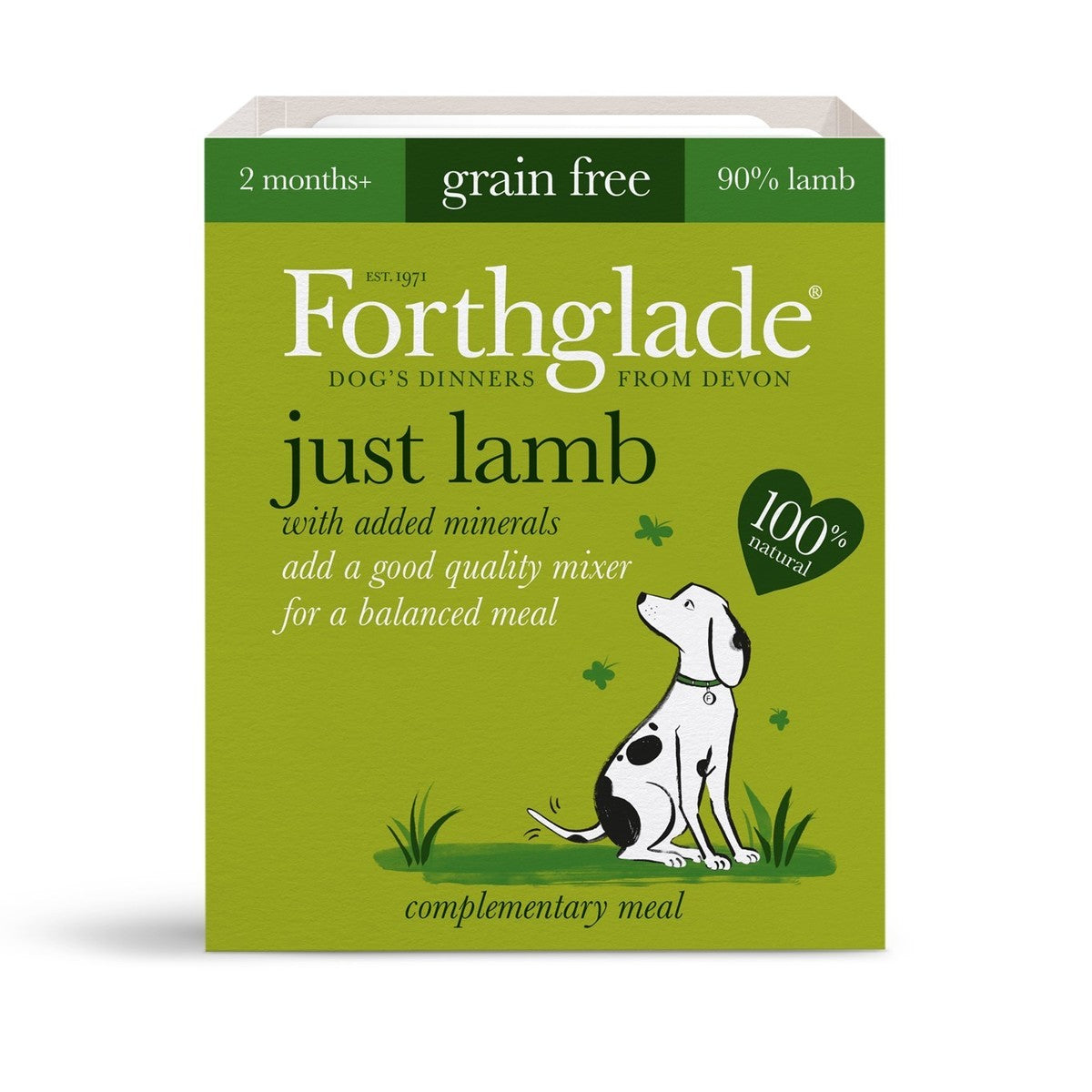 Forthglade Adult Dog Tray - Just Lamb 1x 395g Dog- Jurassic Bark Pet Store Littleport Ely Cambridge