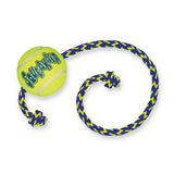 KONG Air SqueakAir Tennis Ball With Rope Medium
