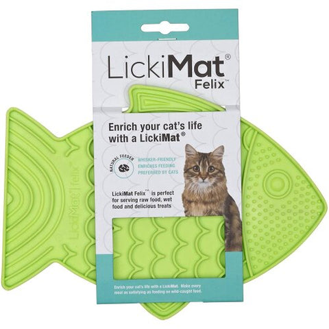 LickiMat Felix Feeding Mat for Cats 22cm Green
