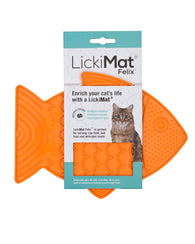 LickiMat Felix Feeding Mat for Cats 22cm Orange