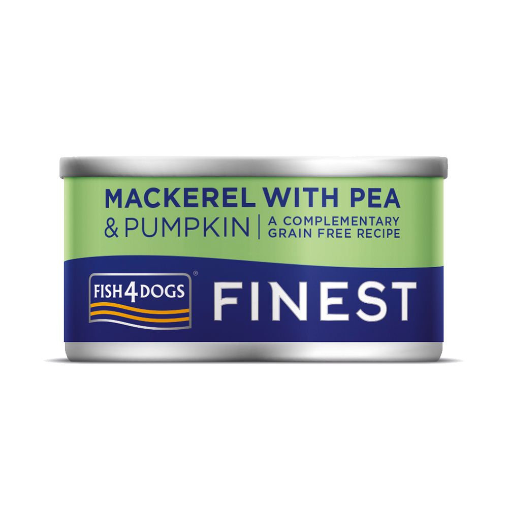 Fish4Dogs Finest Mackerel with Pumpkin & Pea Can 85g BBD 10/24