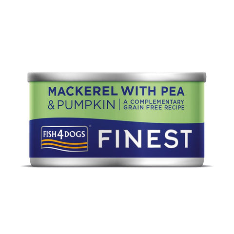 Fish4Dogs Finest Mackerel with Pumpkin & Pea Can 85g