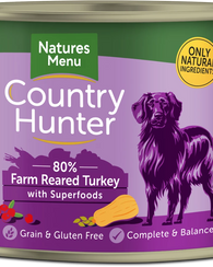 Natures Menu Country Hunter Farm Reared Turkey With Superfoods 600g