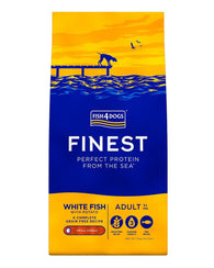 Fish 4 Dogs Finest Adult Ocean White Fish Large Kibble Dog Food Dry- Jurassic Bark Pet Store Littleport Ely Cambridge