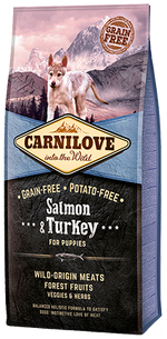 Carnilove Salmon & Turkey for Puppies Dog Food Dry- Jurassic Bark Pet Store Littleport Ely Cambridge