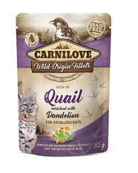 Carnilove Cat Pouch Quail Enriched With Dandelion 85g