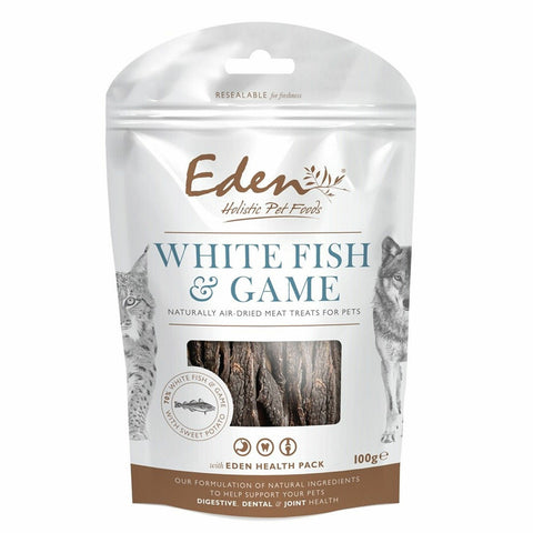 Eden White Fish & Game Treat 100g Dog- Jurassic Bark Pet Store Littleport Ely Cambridge