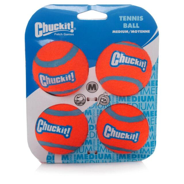 Chuckit! Tennis Ball 4 Pack Medium 6.5cm