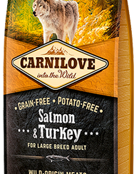 Carnilove Salmon & Turkey Large Breed Adult Dog- Jurassic Bark Pet Store Littleport Ely Cambridge