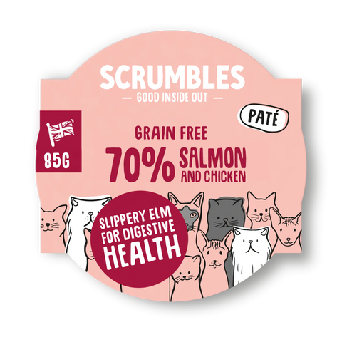 Scrumbles Grain Free Salmon Wet Cat Food For Kittens and Cats