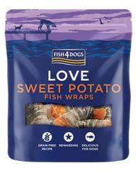 Fish4Dogs Love Sweet Potato Fish Wraps 100g