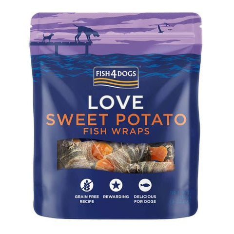 Fish4Dogs Love Sweet Potato Fish Wraps 100g