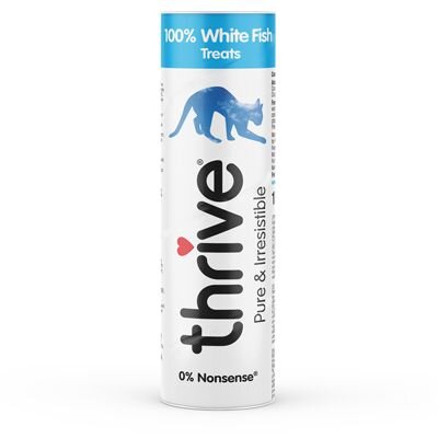 Thrive Freeze-Dried Cat Treats - 100% White Fish Tube 15g
